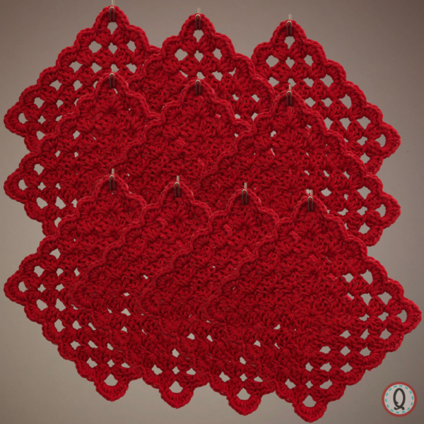 10 crocheted dish cloths - handmade