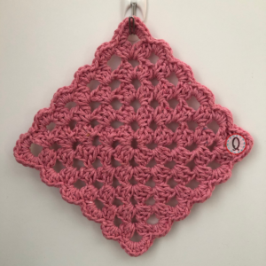granny square crochet dishcloth