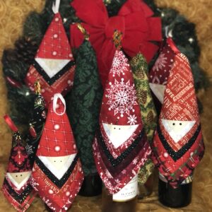 quilted Santa Claus ornaments