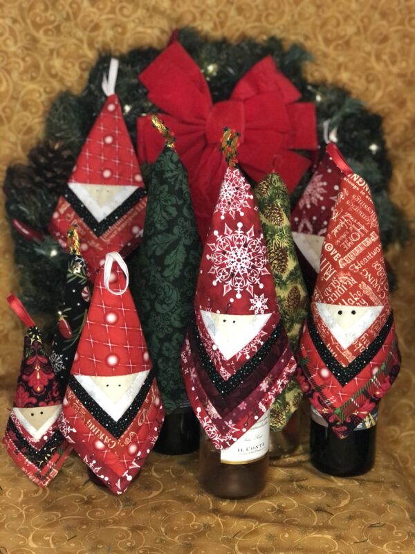 quilted Santa Claus ornaments